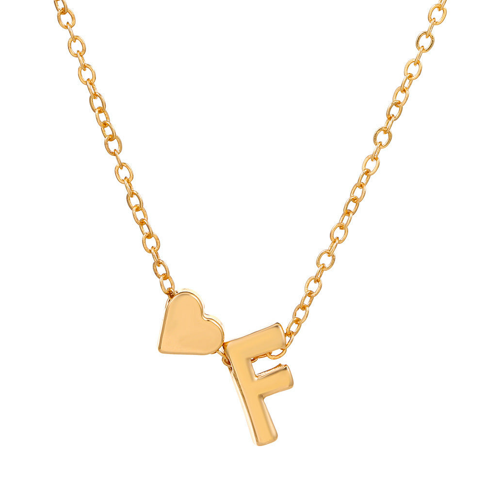 LuxeLook™ Heart Initial Necklace