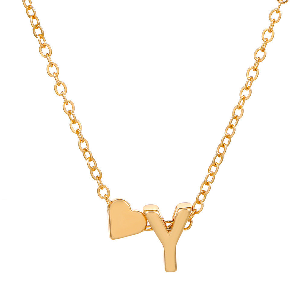 LuxeLook™ Heart Initial Necklace