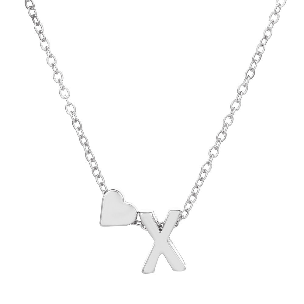 LuxeLook™ Heart Initial Necklace