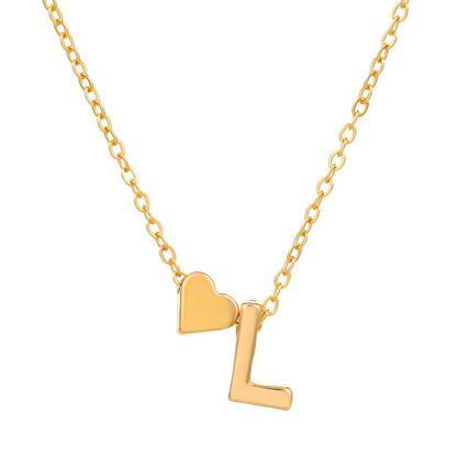 LuxeLook™ Heart Initial Necklace