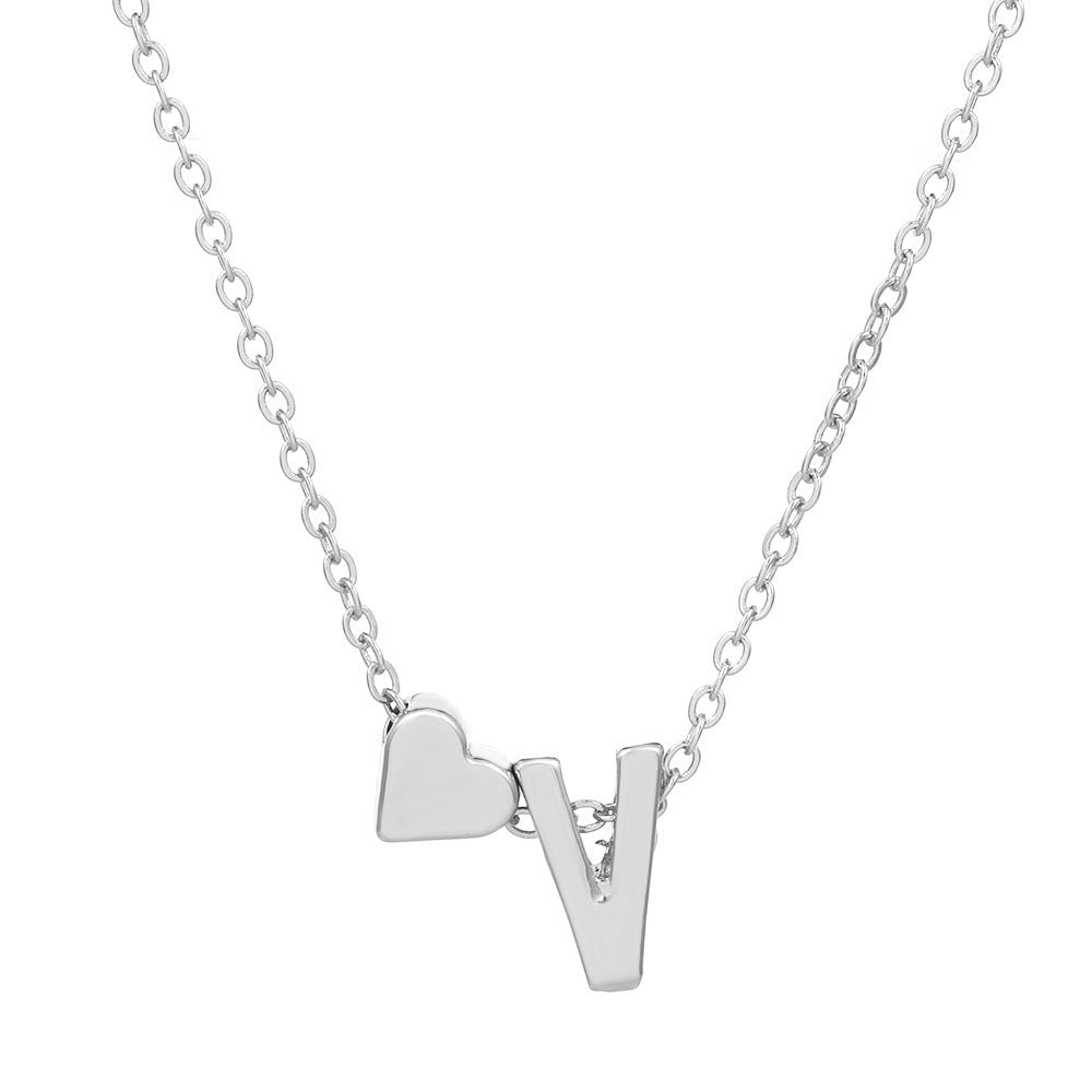 LuxeLook™ Heart Initial Necklace