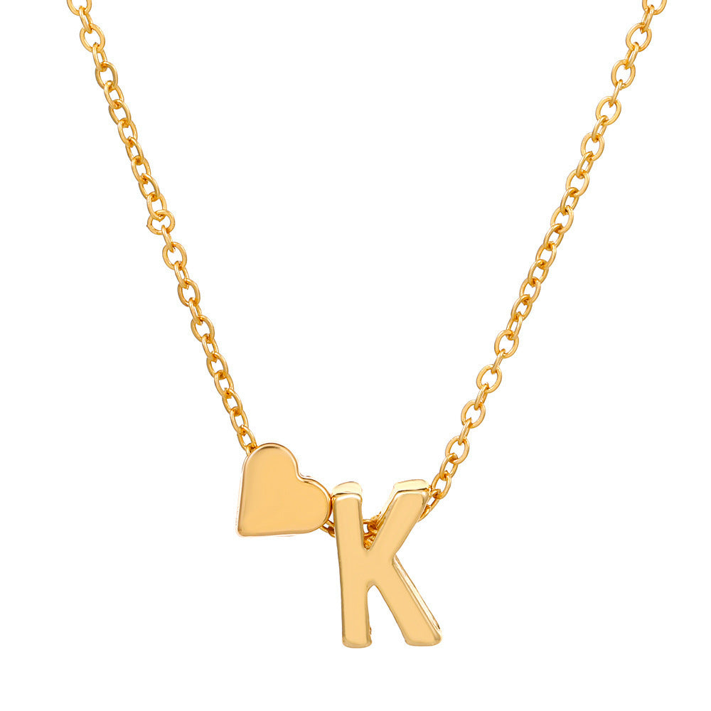 LuxeLook™ Heart Initial Necklace