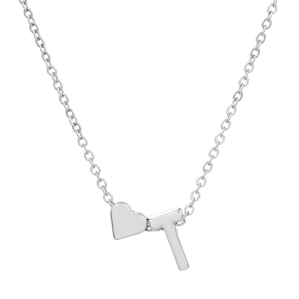 LuxeLook™ Heart Initial Necklace