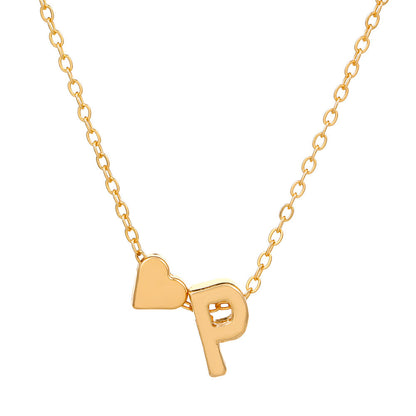 LuxeLook™ Heart Initial Necklace