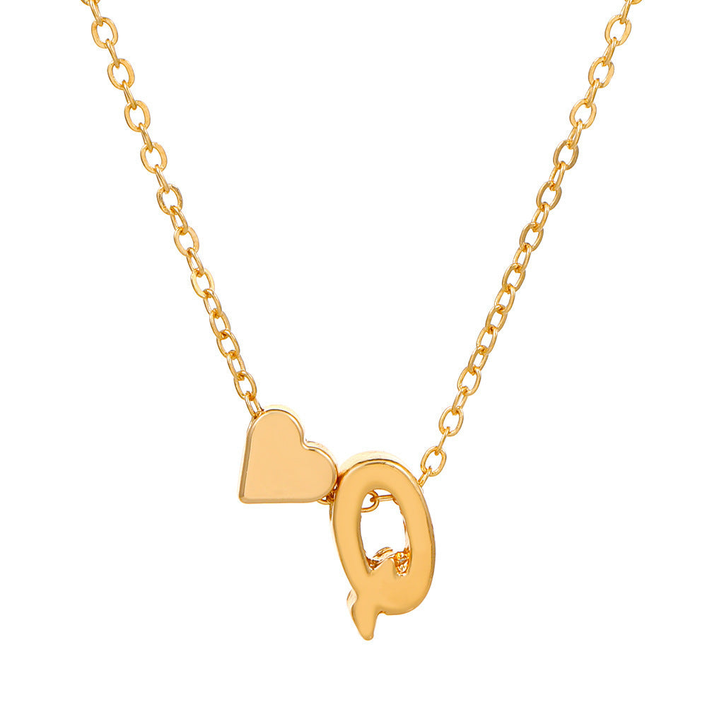 LuxeLook™ Heart Initial Necklace