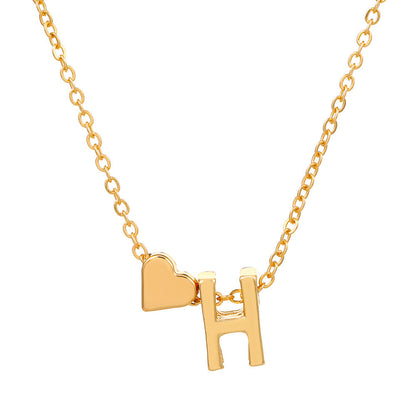 LuxeLook™ Heart Initial Necklace