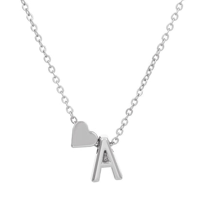 LuxeLook™ Heart Initial Necklace