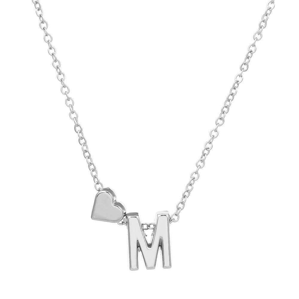 LuxeLook™ Heart Initial Necklace