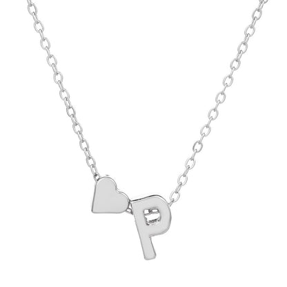 LuxeLook™ Heart Initial Necklace