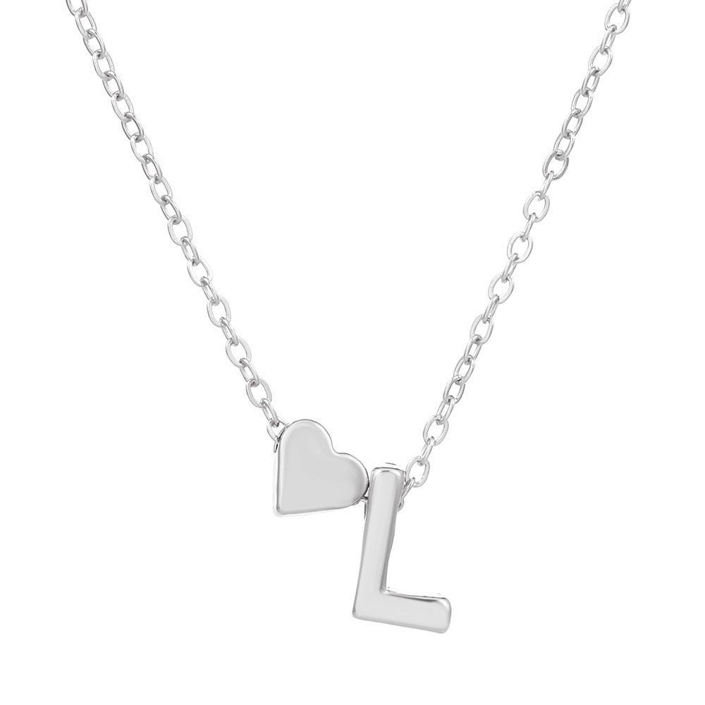 LuxeLook™ Heart Initial Necklace