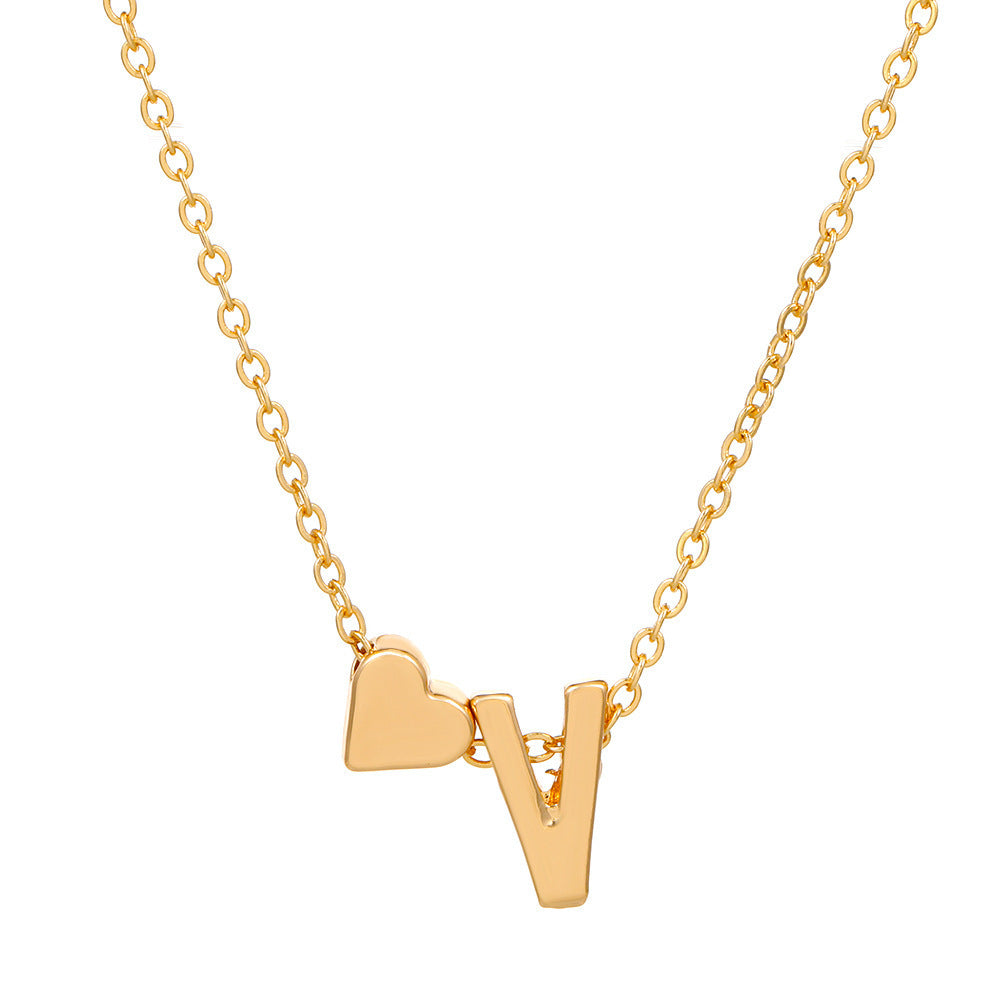 LuxeLook™ Heart Initial Necklace