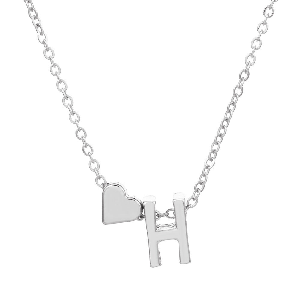 LuxeLook™ Heart Initial Necklace