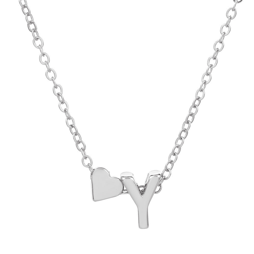 LuxeLook™ Heart Initial Necklace