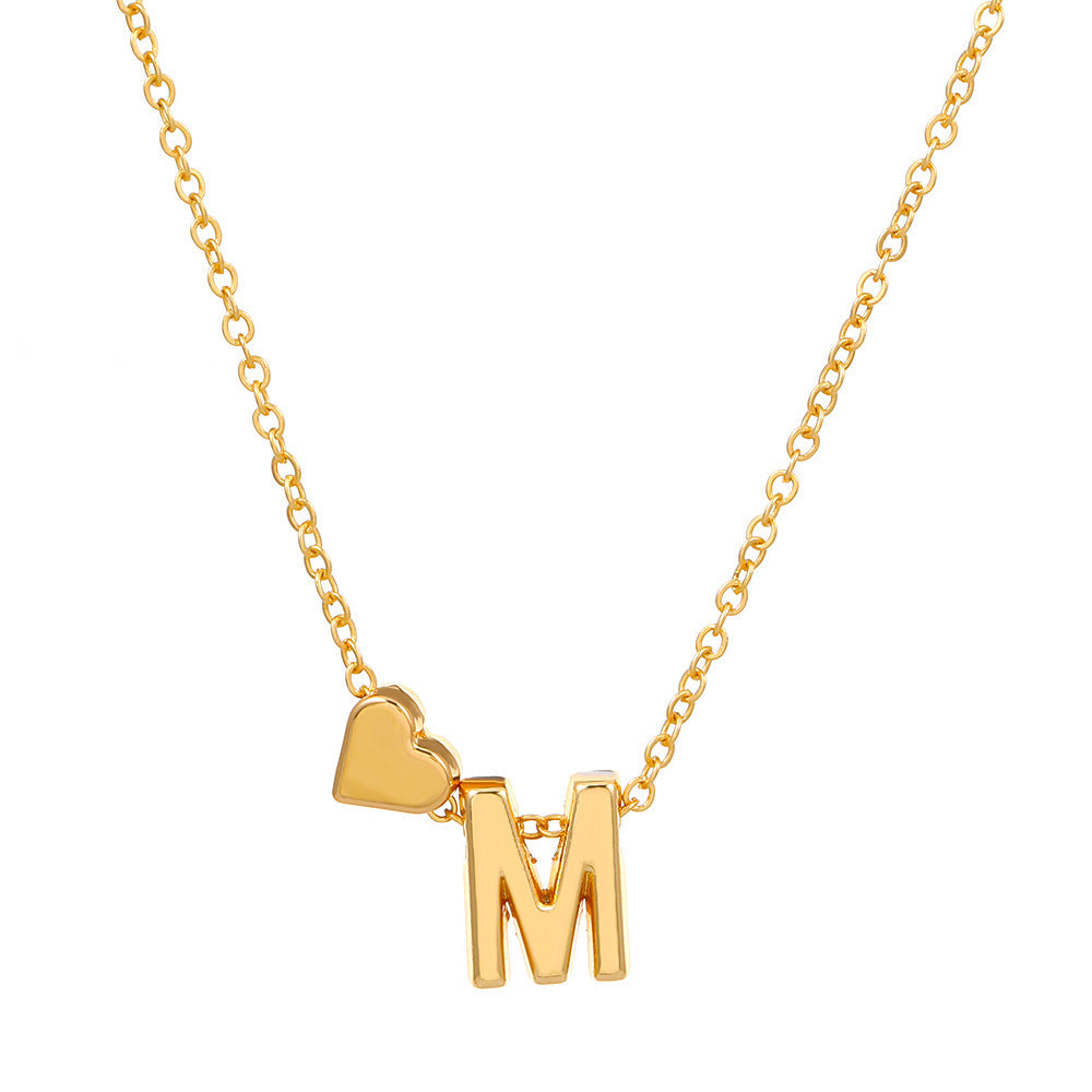 LuxeLook™ Heart Initial Necklace