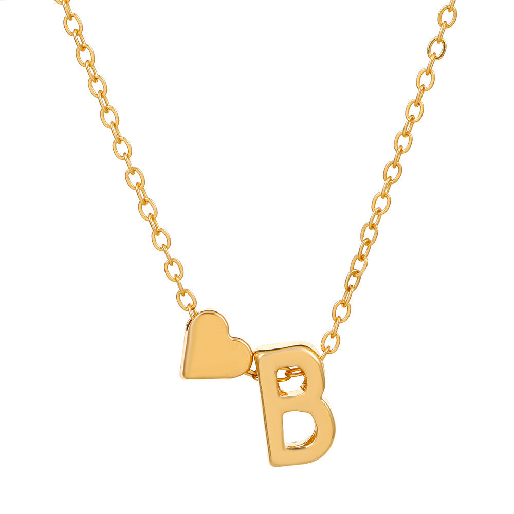 LuxeLook™ Heart Initial Necklace