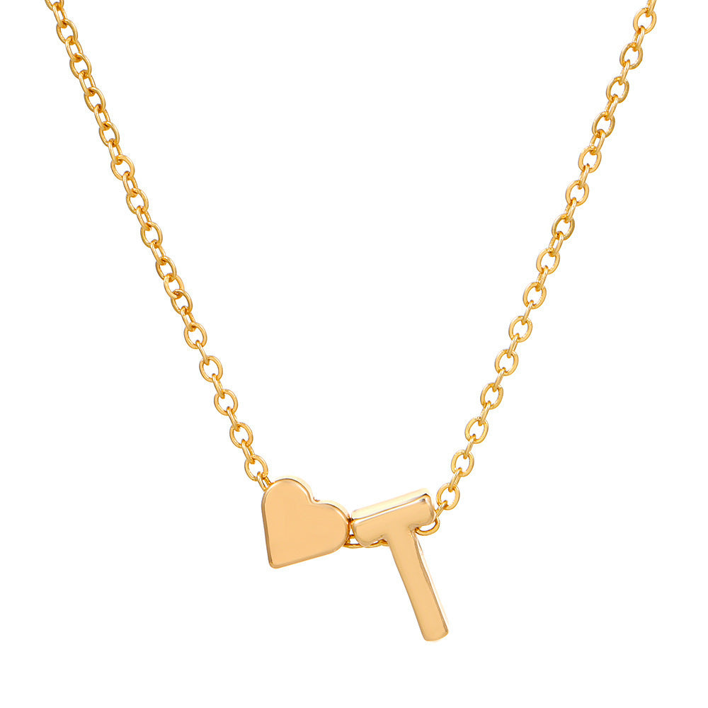 LuxeLook™ Heart Initial Necklace