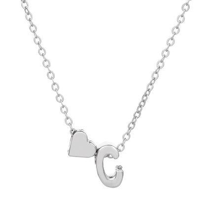 LuxeLook™ Heart Initial Necklace