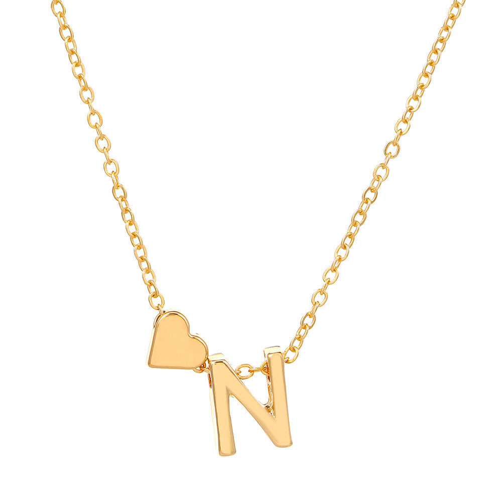 LuxeLook™ Heart Initial Necklace