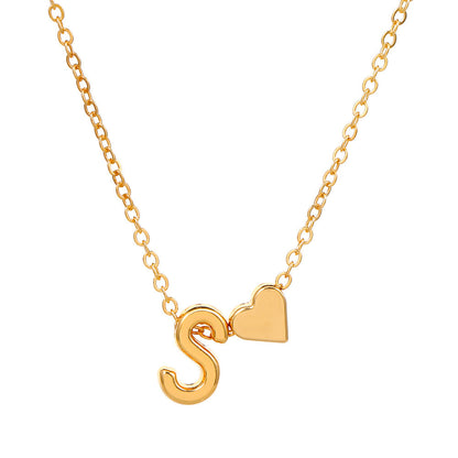 LuxeLook™ Heart Initial Necklace