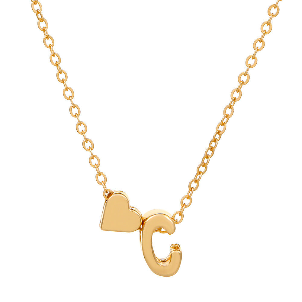 LuxeLook™ Heart Initial Necklace